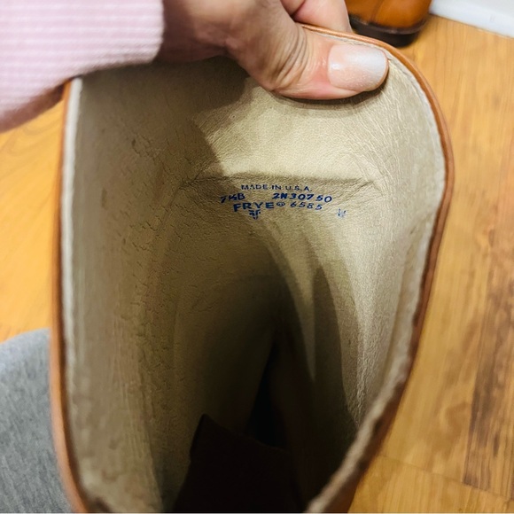 Frye Tall Brown Leather Riding Boots – Made in USA – Size 7.5 - Picture 5 of 6